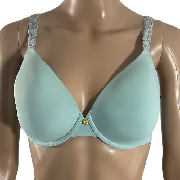 Natori Pure Luxe Bra Dewi Smoky Mint Green size 32DD NWT - Picture 1 of 8